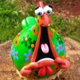 thumbnail image 3 of ¡Venta caliente! Decoración tonta de pollo, adornos de pollo de resina, estatuas al aire libre, pollo de cuello largo, 3 of 4