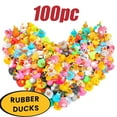 thumbnail image 2 of 1-100pcs Rubber Ducks in Bulk,Assortment Duckies for Jeep Ducking Floater Duck Bath Toys Party Favors, 2 of 7