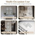 thumbnail image 2 of WYZCTTD 4 Pcs Geometric Grid Mirror Wall Stickers Acrylic Square Frame Decal, 2 of 7