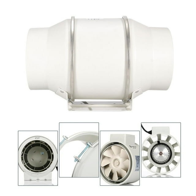 6''Inline Duct Fan With Variable Speed Controller EC Motor Ventilator Air Exhaust Fans For Carbon Filter Ventilation ,Dual Power Supply