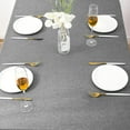thumbnail image 3 of Parojati Textured Linen Tablecloth Rectangle 52×70 inch Waterproof Wrinkle-Free Stain Resistant Table Cloth Wipeable Spill-Proof Linen Dining Table Cover,Dark Grey, 3 of 9