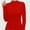 Red, variant on Womens Scoop Neck Long Sleeve Slim Fit Basic T Shirt