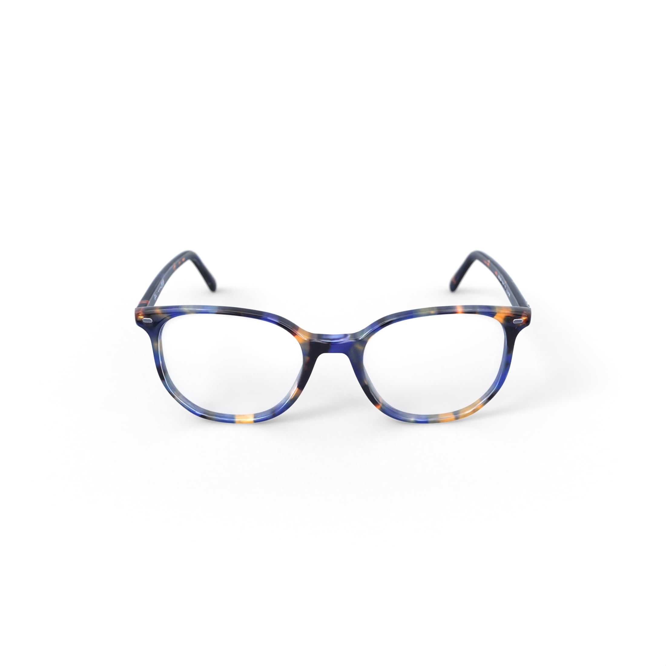 Ray-Ban Unisex Size 50 Irregular Elliot Optics Eyeglasses, Yellow and Blue Havana/Demo Lens