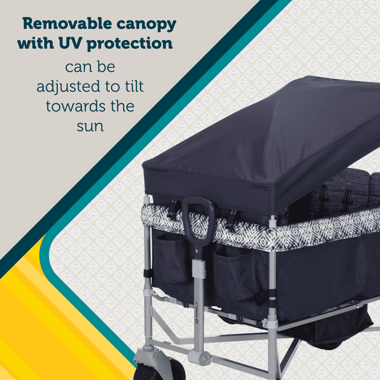 Safety 1st Summit Quad Wagon Stroller for Infants and Toddlers Navy Ink with Canopy Walmart