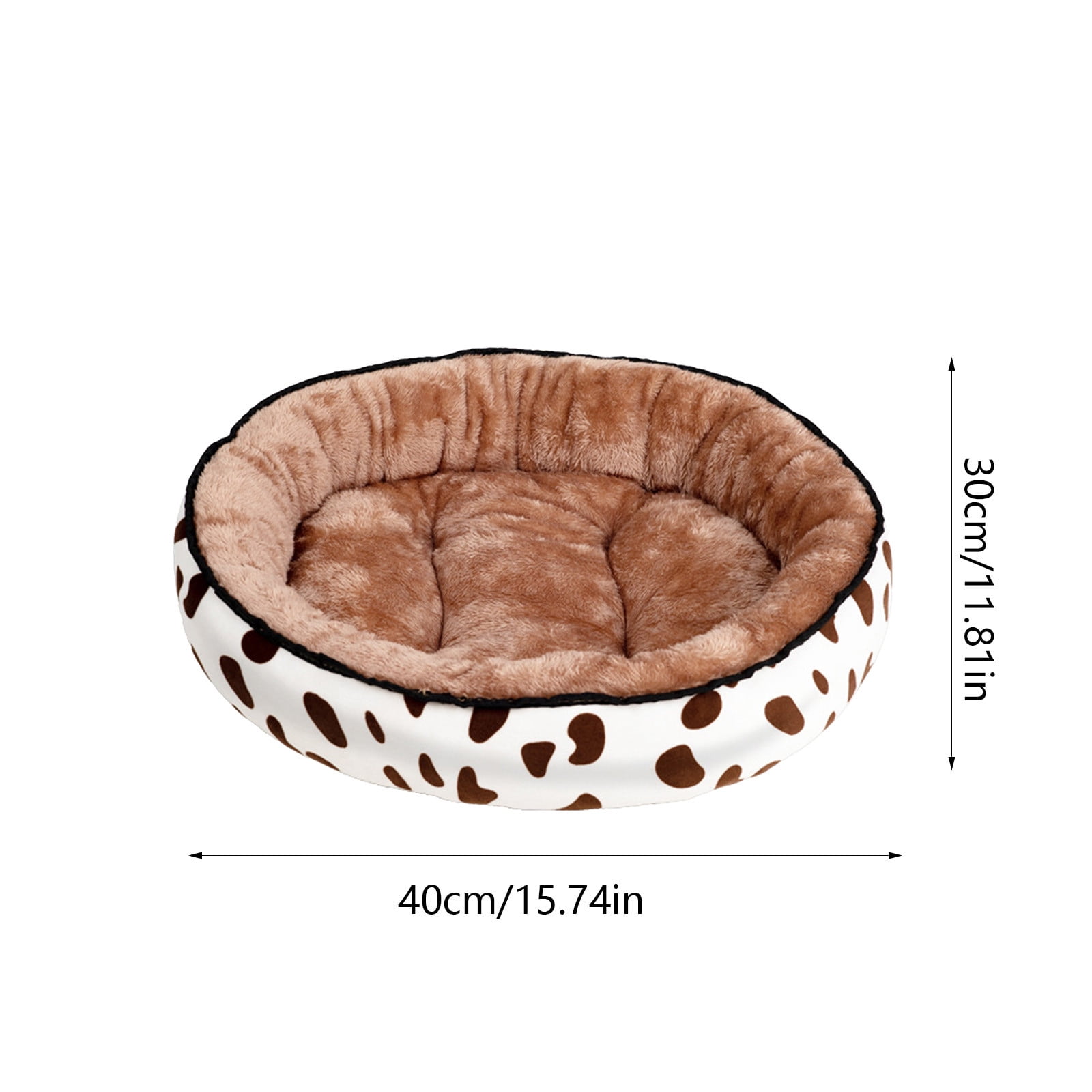 Specollect Clearance 4Pcs Small Dog Bed for Small Dogs,Cat Beds for Indoor Cats Washable,Oval Orthopedic Dog Bed,Warming Soft Calming Sleeping Puppy Bed Durable Pet Bed with Anti-Slip Bottom