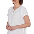 thumbnail image 4 of Alfred Dunner Womens Petite Solid Rolled Short Sleeve Tee, 4 of 4