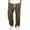 Brown@GC@, variant on Mens Casual Pants Wide Leg Waffle Pants for Men Trendy Elastic Waist Drawstring Solid Soft Casual Joggers Pant With Pockets