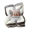 thumbnail image 3 of Xuniizn Soft Blankets, Throw Blanket for Couch, Flannel Sherpa Blanket Fleece Blanket for Adults, Cozy, Plush, Thicken, Reversible, Machine Washable, Gray, 3 of 8