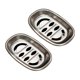 thumbnail image 2 of Double Layer Stainless Steel Soap Dish Tray Double Draining Soap Box Holder for Shower Bathroom Kitchen (Oval Laugh), 2 of 3