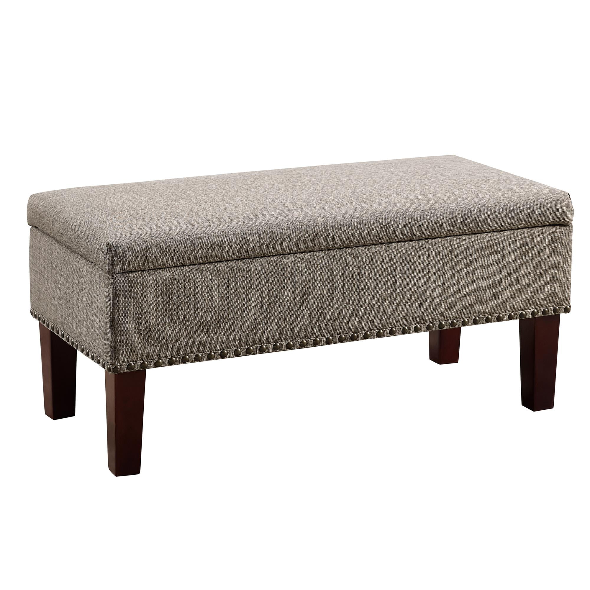 Bed Storage Bench Ottoman Coffee Table With Lid Low Lid Console Narrow