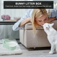 thumbnail image 2 of Minkissy Green Plastic Rabbit Litter Box with Detachable Grid for Small Animals Easy to Clean and Anti Fall, 2 of 5