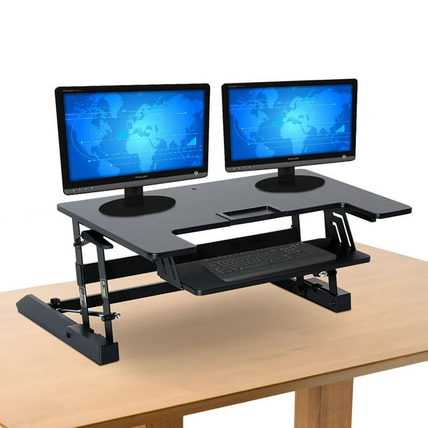 Homcom Height Adjustable Sit And Stand Desktop Office Computer