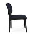 thumbnail image 4 of Lenox Steel Reception Waiting Armless Guest Chair / Black Steel / Navy Blue, 4 of 5