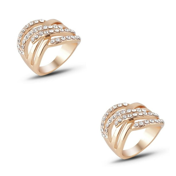 Guardurnaity Anillo de cristal Retro para niñas, anillo estético para bodas, fiestas, hijas, arte, joyería para nudillos, regalo de aniversario de Type2 NO2 Guardurnaity CBP224954