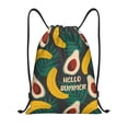 thumbnail image 1 of Xecao Banana And Avocado Pattern Sports Drawstring Backpack - String Swim Gym Bag with Wet Proof Pocket for Women&Men-Medium, 1 of 6