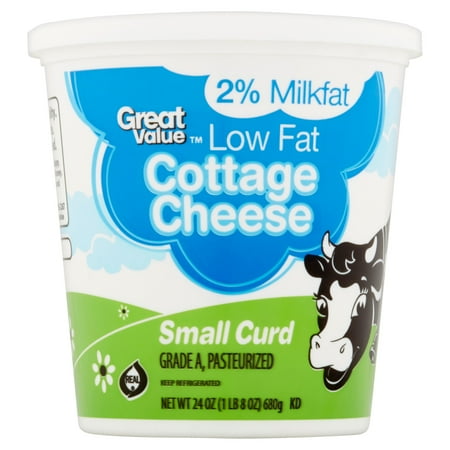 Great Value Low Fat Cottage Cheese Small Curd 24 Oz Walmart Com