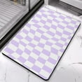 thumbnail image 3 of Charming Checkered Bath Rugs | Non-Slip, Absorbent | Ideal for Shower, Sink, Tub | Machine Washable | Fits All Bathrooms | 20x32 in, 3 of 5
