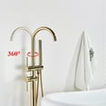 thumbnail image 4 of Floor Standing Bathtub Faucet Single Handle Mixer Tap 360° Rotation Spout Shower Faucets With ABS Handshower Bathroom Shower Tap, 4 of 10