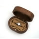 thumbnail image 3 of Caja de regalo para anillo de compromiso con 2 ranuras de madera de nogal negro, caja de almacenamiento de joyería para propuesta de cumpleaños (interior negro), 3 of 5