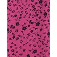 thumbnail image 5 of DARING DIVA Women's Plus Pleated High Waist Midi Casual Floral Skirt 4X Hot Pink, 5 of 6
