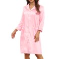 thumbnail image 3 of Camisón Elegante Nikou con escote en V y bolsillo para mujer, 3 of 6