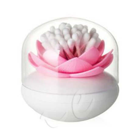 

Home Bathroom Decor Toothpick Lotus Cotton Bud Swab Holder Storage Box