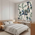 thumbnail image 3 of Blueberry Spring Leaves Kitchen Curtains 63 Inch Length, Beige Botanical Branches Tiers Curtains for Living Room Berdoom Bathroom, Light Filtering Drapes Window Treatment 2 Panels 42"Wx63"L, 3 of 8