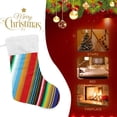 thumbnail image 4 of Coolnut Christmas Stocking Personalized Mexican Serape Stripes Large Candy Stocking Hanging Gift Xmas Stockings Decoration 1 PC for Family Holiday Party Ornaments Decor Fireplace, 4 of 7