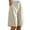 AAB27-Coffee, variant on Womens Shorts Knee Length Summer Striped Wide Leg High Elastic Waist Bermuda Shorts With Pocket Loose Fit Beach Capri Pants Coffee 3XL
