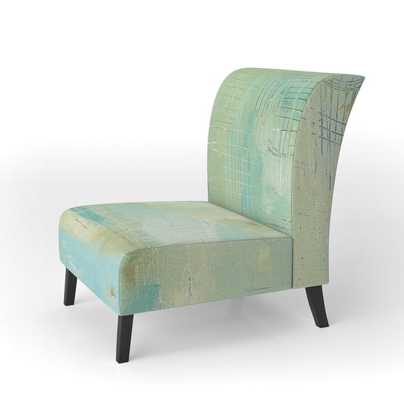 Designart "Dreaming Of The Shore II" Upholstered Nautical & Coastal Accent Chair - Arm Chair
