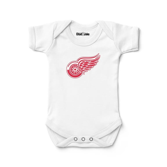 Newborn & Infant Chad & Jake White Detroit Red Wings Logo Bodysuit