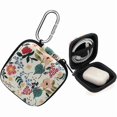 thumbnail image 1 of wonima44 Earbud Case,Headphone Organizer Earbud Storage Bag, Hard EVA Shockproof Cover Carrying Case with Carabiner Clip Compatible with AirPods 4 AirPods Pro 2nd /3/2/1 Bose Galaxy Buds (Flower), 1 of 1