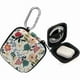 thumbnail image 1 of wonima44 Earbud Case,Headphone Organizer Earbud Storage Bag, Hard EVA Shockproof Cover Carrying Case with Carabiner Clip Compatible with AirPods 4 AirPods Pro 2nd /3/2/1 Bose Galaxy Buds (Flower), 1 of 1