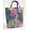 Pink Blue Green Spots, variant on Batik Tie Dye Tote Bag (Small Oval Tote) (Purple Green Swirl)