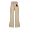 thumbnail image 6 of safuny Women's Cotton Linen Sweatpants Jogger Pants with Pocket Summer Clothing Fashion Breathable Solid Relaxed Mid Rise Trousers Drawstring Leisure Comfy Beige XXL, 6 of 6