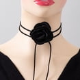 thumbnail image 2 of Collar de rosas personalizado hecho a mano, creativo, largo, DIY, gargantilla de franela FLORAL, 2 of 6