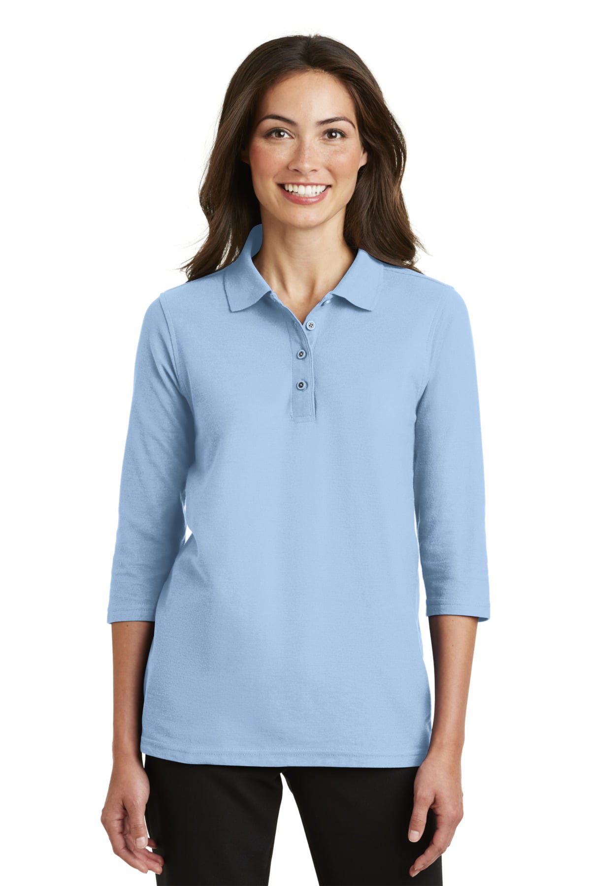 women's 3 button polo shirts