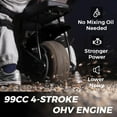 thumbnail image 3 of FRP Mini Dirt Bike GMB100 Max, 99CC Gas Powered Mini Bike 4-Stroke,Mini Bikes for Kids/Adult, W/LED Headlight, Goggles, Gloves and Neck Gaiter,Up to 28 Mph, Weight Support Up to 220 LBS (BLACK), 3 of 6