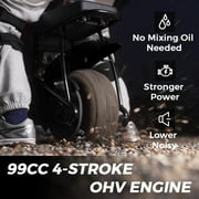FRP GMB100 Mini Dirt Bike, 99CC 4-Stroke Gas Mini Bike, 3HP Off-Road Mini Bikes for Kids/Adult, Trail Bike Up to 28Mph, Weight Support Up to 220 LBS (BLACK)