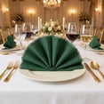 thumbnail image 2 of 12 Pack Cloth Napkins, Farmhouse Cotton Washable and Reusable Table Dinner Napkins for Restaurant, Weddings Dark green 17x17inch, 2 of 6