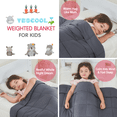 thumbnail image 4 of Weighted Blanket for Kids with Glass Beads,7 lbs, 40"x60", Throw Size, Dark Grey, Cooling Weighted Blankets All-Season, 4 of 7