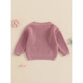 thumbnail image 6 of Michellecmm  Baby Girl Sweater, Long Sleeve Crew Neck Flower Warm Knit Pullover, 6 of 9