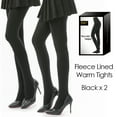 thumbnail image 5 of G&Y 2 Pairs Fleece Lined Tights for Women - 100D Opaque Warm Winter Pantyhose, Black M, 5 of 6