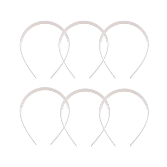 LOLIPPYY 50Pcs White Plastic Hair Bands Teeth Headband Simple Hair Hoops for Wedding and Casual Wear
