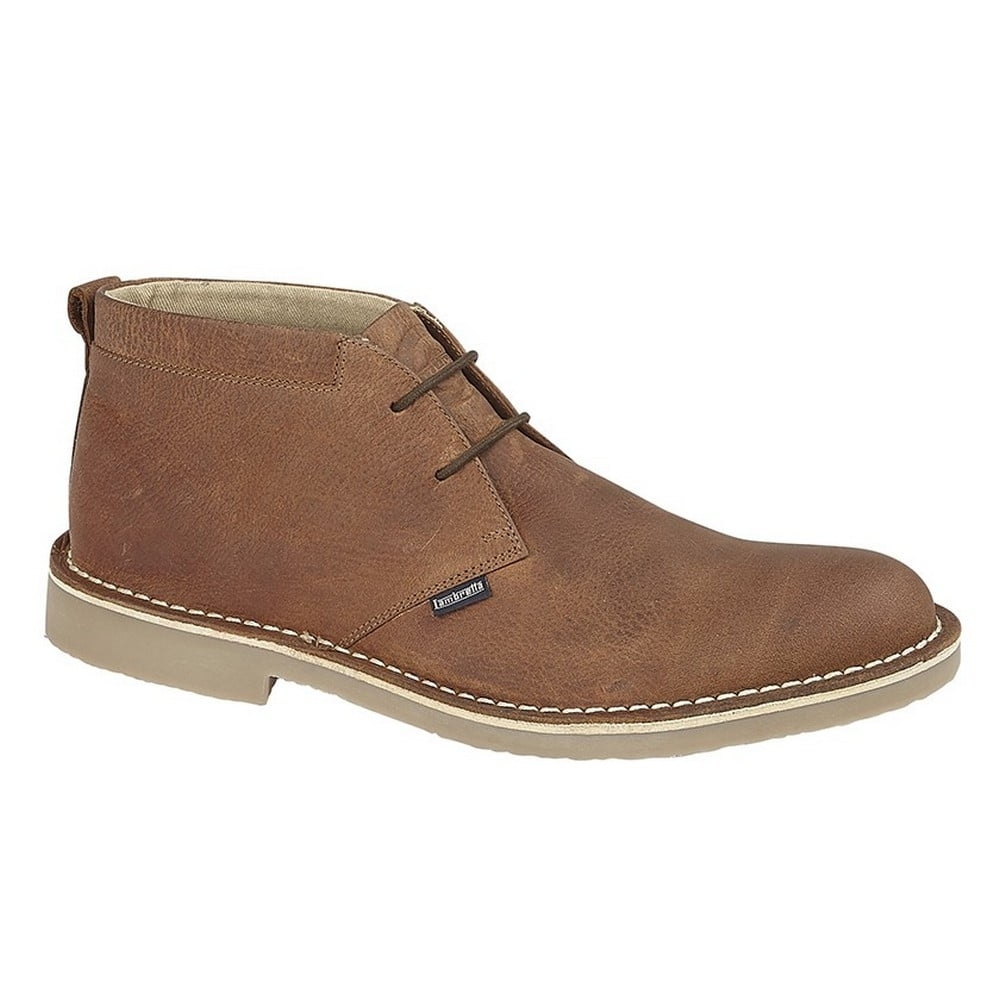 New Mens Penguin Tan Camden Leather Boots Chukka Lace Up 