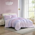 thumbnail image 2 of Betsey Johnson - Twin Comforter Set, Bonus Bedding Set with Matching Sham, Pillowcase & Reversible Plush Throw, Dorm Essentials (Ombre Purple), 2 of 7