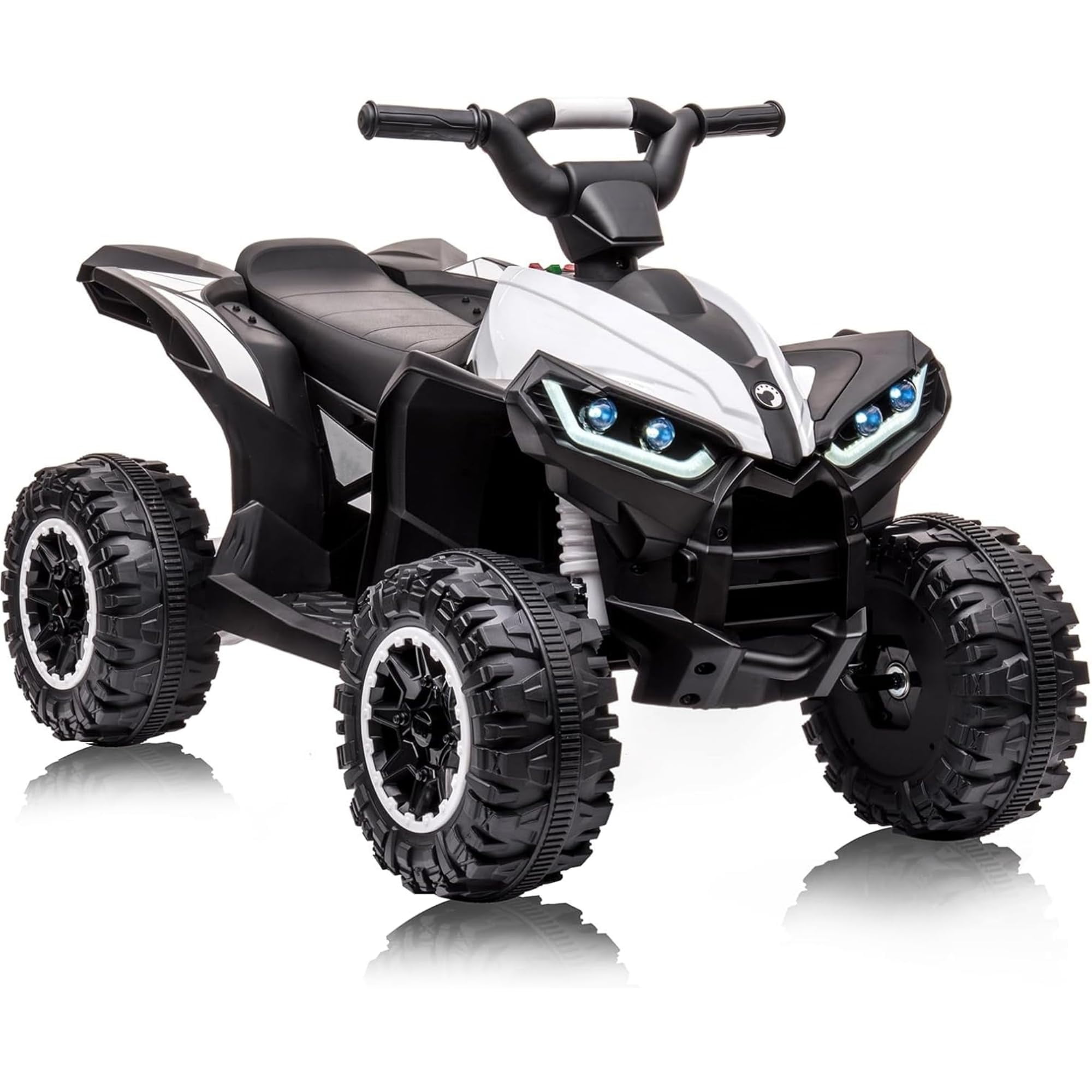 TROPOW Electric Ride On Cars with Remote Control,Kids Ride On ATV 4 Wheeler, Electric Battery-Powered with Remote Control, Music, Horn, Led Lights, USB Port, Treaded Tires