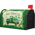 thumbnail image 3 of Happy St Patrick''s Day Mailbox Covers Magnetic Standard Size 25.5" X 21",Green Truck Love Clover Mailbox Wraps Post Letter Box Cover for Holiday Garden Yard Decor, 3 of 6
