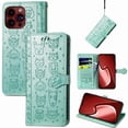 thumbnail image 1 of Funda Cartera FOXDOCK para iPhone 15 ProMax , Flip PU con Relieve de Gatos y Perros, Tarjetero y Soporte, 1 of 6
