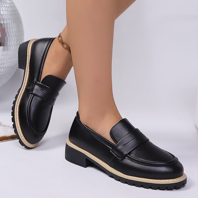 Viluyesy Womens Leather Loafers, Classic British Style  display picture 3